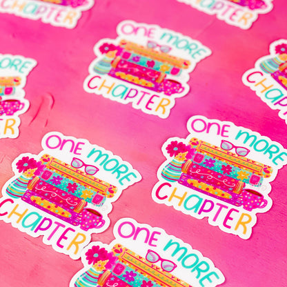 One More Chapter Floral Vinyl Sticker