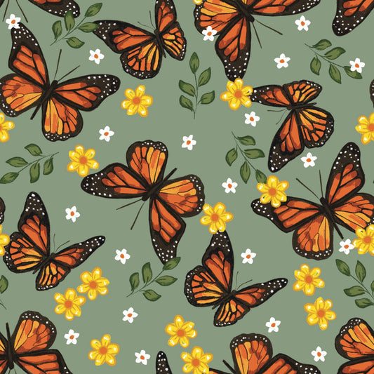 Monarch Meadow Minky Blanket