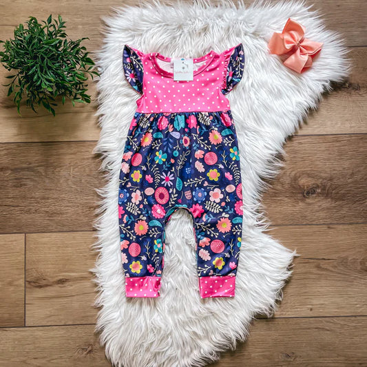Bright Spring Floral Romper