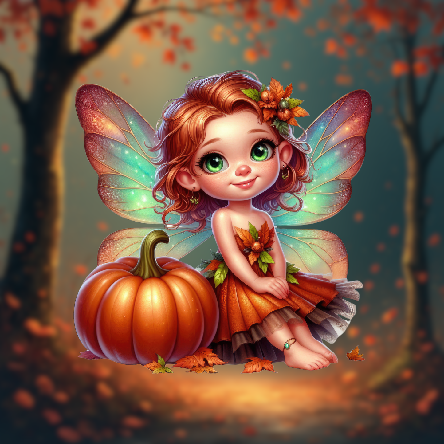 Whimsical Fall Fairy Sticker