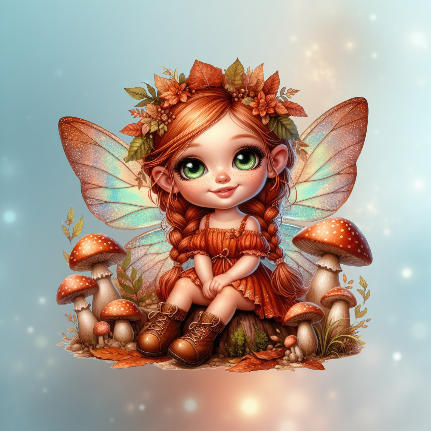 Enchanted Autum Fairy Mushroom Sticker